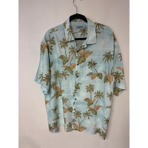 Windham Pointe Tropical Palm Tree Surfer Hawaiian Skirt Mens SZ XL